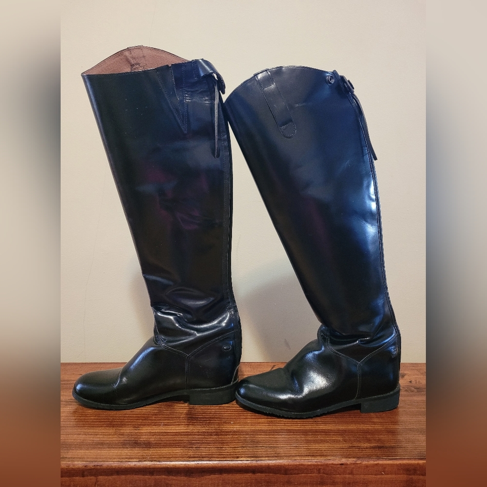 Amazonas leather knee high black riding boots